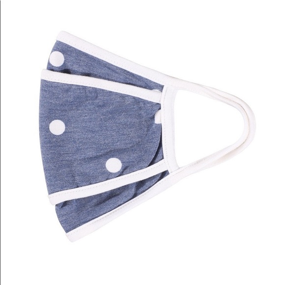 Denim Polka Dot Mask - Picture 3 of 4
